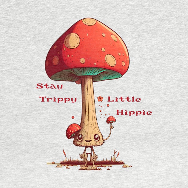 Stay Trippy Little Hippie Mushroom Dude by TheJadeCat